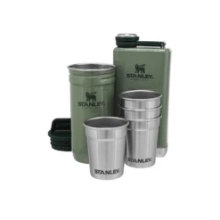 Stanley Adventure Shot Glass Set + Flask Hammertone Green -Stanley Store 10 01883 077 3