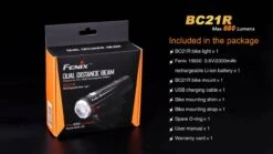 Fenix BC21R USB Rechargable Bicycle Light 880 Lumens -Stanley Store 17 BC21R 93185.1450900824