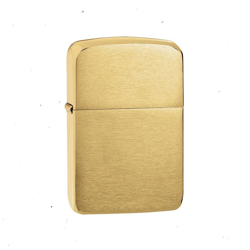 Zippo Replica Brushed Brass Refillable Windproof Lighter - 1941B 5 Zippo Replica Brushed Brass Refillable Windproof Lighter - 1941B - Image 3