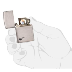 Zippo 200pl Pipe Brushed Chrome - Refillable Windproof Lighter -Stanley Store 200pl 1