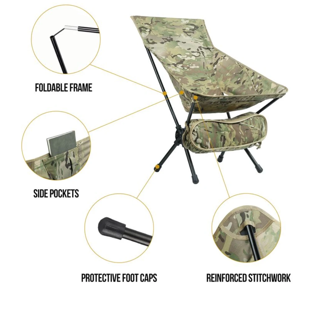 OneTigris Portable Camping Chair Large - Multicam 4 OneTigris Portable Camping Chair Large - Multicam - Image 2