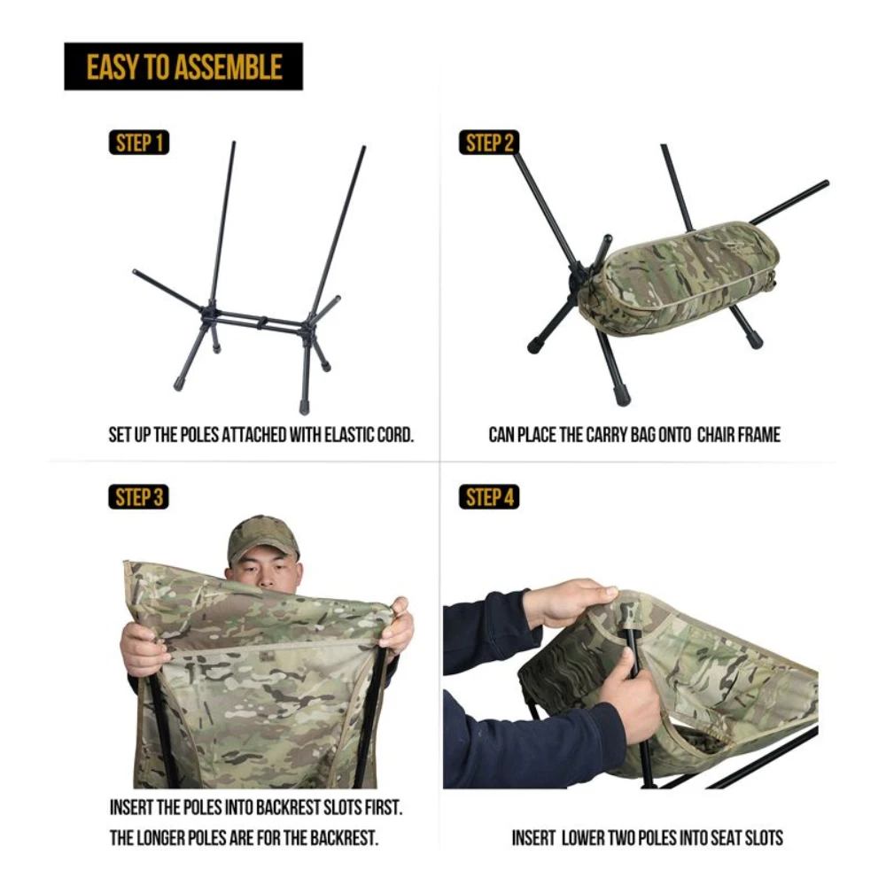OneTigris Portable Camping Chair Large - Multicam 5 OneTigris Portable Camping Chair Large - Multicam - Image 3