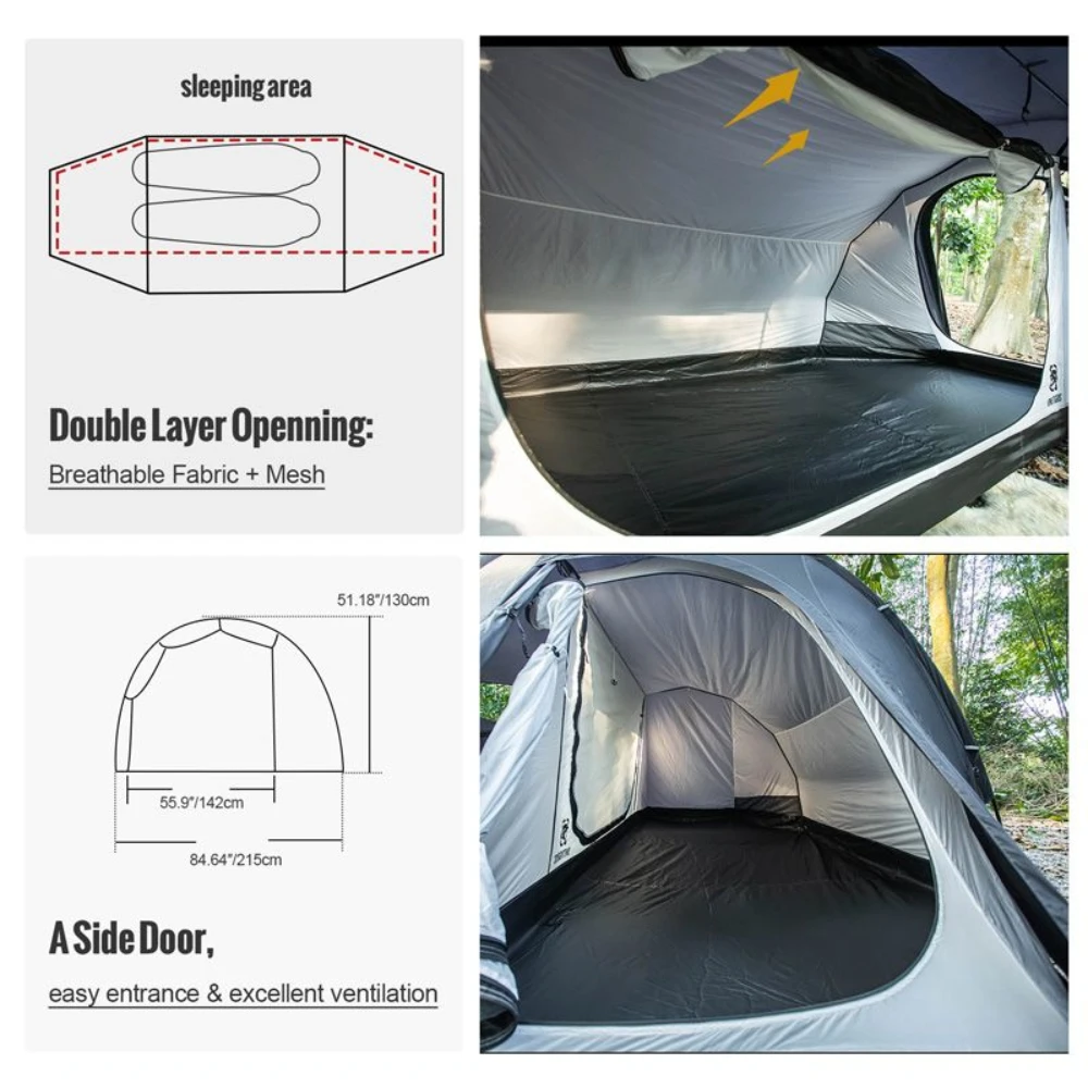 OneTigris Outbreak Retreat Camping Tent - Black 5 OneTigris Outbreak Retreat Camping Tent - Black - Image 3
