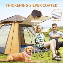 Hewolf Auto 3-4 Person Tent - Camel -Stanley Store 5 27