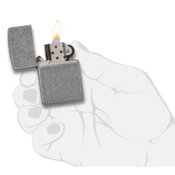 Zippo 121FB Classic Antique Silver Plate - Refillable Windproof Lighter -Stanley Store 66