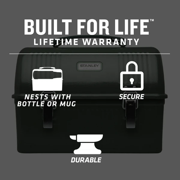 Stanley Classic Lunchbox 10QT Hammertone Green 5 Stanley Classic Lunchbox 10QT Hammertone Green - Image 3