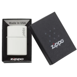 Zippo 214ZL White Matte With Zippo Logo - Refillable Windproof Lighter -Stanley Store 88