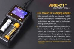 Fenix ARE-C1+ Smart Battery Charger 11 Fenix ARE-C1+ Smart Battery Charger -Stanley Store ARE C1plus battery charger lcd display