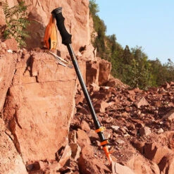 Ace Camp External Lock 3-Section Trekking Pole -Stanley Store AceCamp Retractable 3Section Aluminum Alloy Mountain Climbing Hiking Walking Stick External Lock Trekking Pole 6061 ivk3