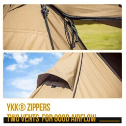 OneTigris Roc Shield Bushcraft Tent (New TC Version) -Stanley Store CE BHS04 TC A 05