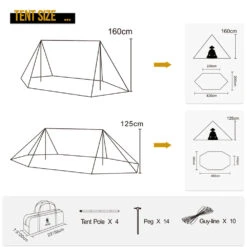 OneTigris Roc Shield Bushcraft Tent (New TC Version) -Stanley Store CE BHS04 TC A 08