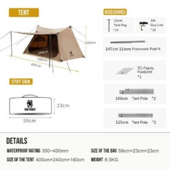 OneTigris Solo Homestead Camping Tent (TC Version) 9 OneTigris Solo Homestead Camping Tent (TC Version) -Stanley Store CE BHS06 TC A 03