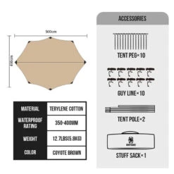 OneTigris Bulwark Rain Fly Camping Tarp - T/C Version -Stanley Store CE HTM01 TC A 04