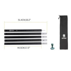 OneTigris Tent Pole Set Black -Stanley Store CE ZPG08 BK 04
