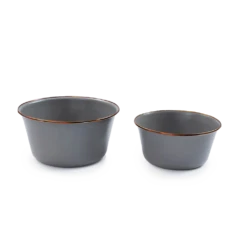 Barebones Enamel Mixing Bowl Slate - Set Of 2 -Stanley Store CKW 378 04