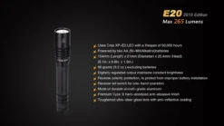 Fenix E20 XP-E2 LED Flashlight (2015 EDITION) -Stanley Store E202015 14 E 99839 98925.1443050098