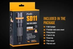 Fenix SD11 XM-L2 U2 Diving Photographic Light -Stanley Store Fenix SD11 Diving Flashlight included