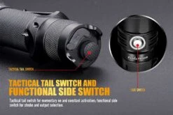 Fenix TK20R Rechargeable Tactical Flashlight -Stanley Store Fenix TK20R Flashlight tactical switch