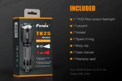 Fenix TK25 RED LED Flashlight -Stanley Store Fenix TK25 Red Tactical Flashlight included