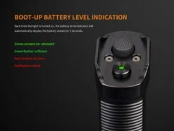 Fenix TK35 UE LED Flashlight 2018 Edition -Stanley Store Fenix TK35 2018 Flashlight battery level