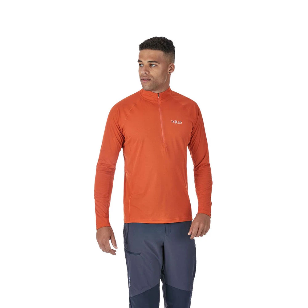 Rab Pulse Long Sleeve Zip - Firecracker 4 Rab Pulse Long Sleeve Zip - Firecracker - Image 2