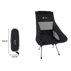 Hewolf Space Medium Aluminum Alloy Foldable Chair -Stanley Store HW J2049 BLK 3