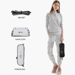 Hewolf Space Medium Aluminum Alloy Foldable Chair -Stanley Store HW J2049 BLK 7