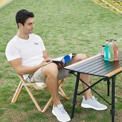 Hewolf Foldable Wooden Chair - Small -Stanley Store HW J2058S KHA 02