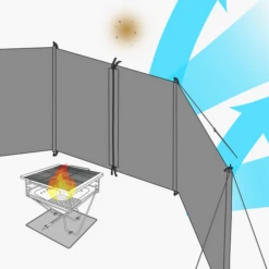 [Imported From Korea] KZM Dual Wind Screen - Outdoor Camping Windproof Screen -Stanley Store K20T3T010 3 600x600 50285389 6572 41d1 b5fd 1bcaba02dad9