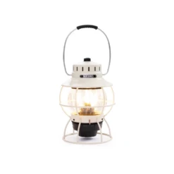 Barebones Railroad Lantern Vintage White -Stanley Store LIV 180 3