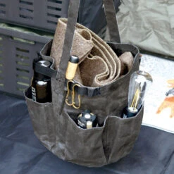 Post General Waxed Canvas Tool Bag Round - Grey -Stanley Store Life 01 2de3a681 f379 4153 b635 c97080822208