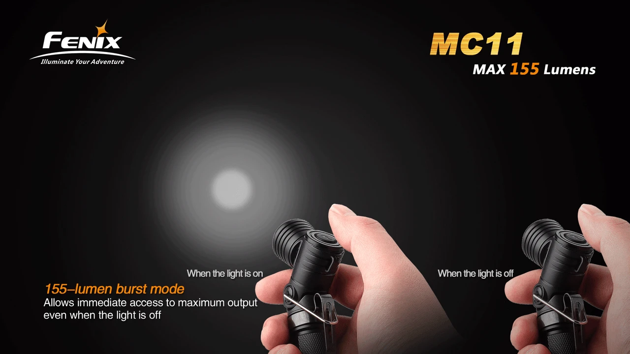 Fenix MC11 Anglelight Black Upgraded Version 155 Lumens 9 Fenix MC11 Anglelight Black Upgraded Version 155 Lumens - Image 7