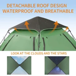 Hewolf Auto 3-4 Person Tent - Green -Stanley Store MON 1654 GRN 6