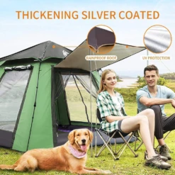 Hewolf Auto 3-4 Person Tent - Green -Stanley Store MON 1654 GRN 7