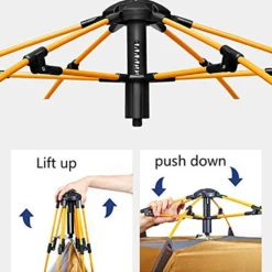 Hewolf 3-5 Person Automatic System Large Outdoor Camping Tent -Stanley Store MON 1789 BLU 3