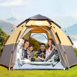 Hewolf 3-5 Person Automatic System Large Outdoor Camping Tent -Stanley Store MON 1789 BLU 5