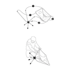 Camp Leader Ultra-light Portable Swivel Camping Chair -Stanley Store MON28 GY 6