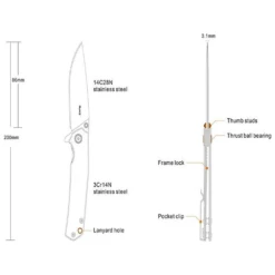 Ruike P801-SB Folding Knife -Stanley Store P801 SB 5