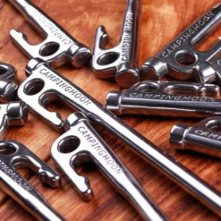 Campingmoon Stainless Steel Tent Pegs Silver -Stanley Store R26 8 4