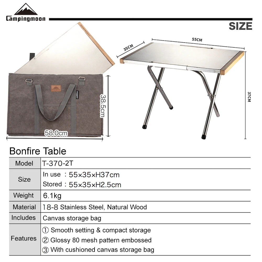 Campingmoon Bonfire Foldable Table 13 Campingmoon Bonfire Foldable Table - Image 11