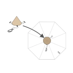 DoD Tongari Hat - One Pole Tent Cap -Stanley Store TG1 768 BK 3