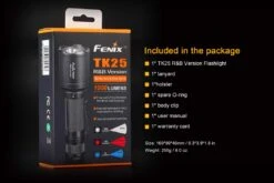 Fenix TK25 LED Flashlight RB Version Black -Stanley Store TK25RB Hunting Flashlight Included