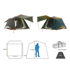 Vidalido Large Instant Cabin Tent Plus - White Coffee -Stanley Store TT 091 4