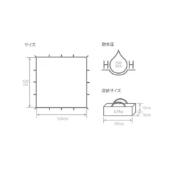DoD Cheese Tarp M - Khaki -Stanley Store TT10 739 KH 5