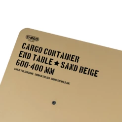 Cargo Container Small Camping Table End Table -Stanley Store beige closeup