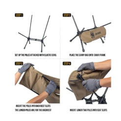 OneTigris Portable Camping Chair Large - Black -Stanley Store ce zdy03 bk 3 3