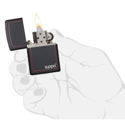 Zippo 218ZB Classic Black And Red Zippo - Refillable Windproof Lighter -Stanley Store zippo 218zb 3