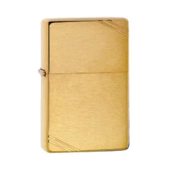 Zippo 240 Brushed Brass Vintage With Slashes -Stanley Store zippo 240 2