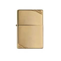 Zippo 270 High Polish Brass Vintage With Slashes - Refillable Windproof Lighter